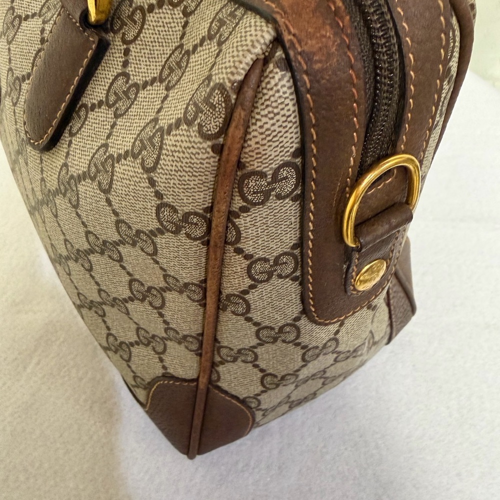 Authentic Vintage Gucci Brown Monogram Handbag - Picture 4 of 16